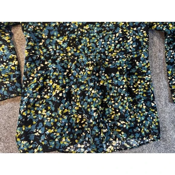 J Jill Cotton Corduroy Button Shirt XS Brown Peplum Back Boho Retro Goblincore - Picture 3 of 8